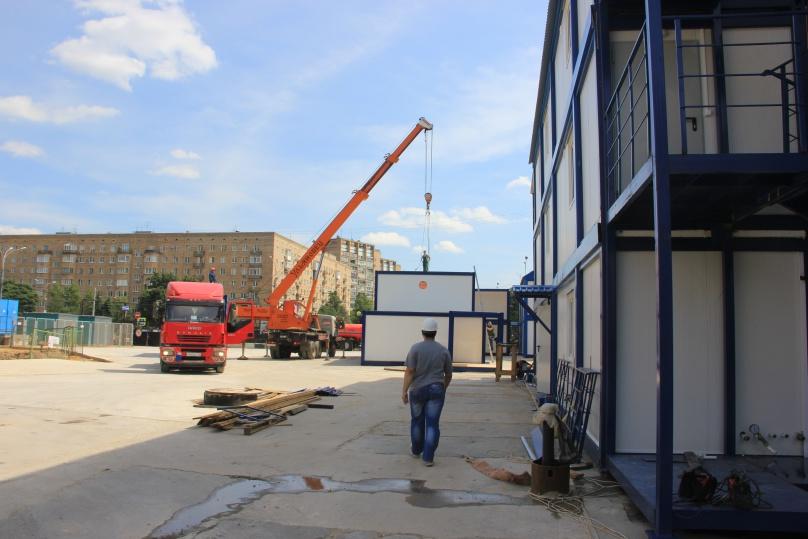 The process of installation of the buildings