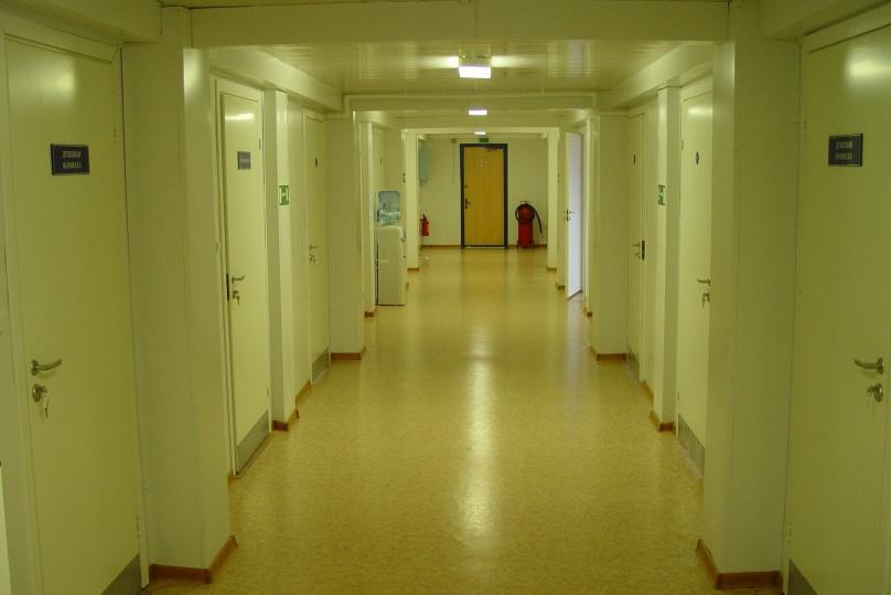 The dormitory corridor