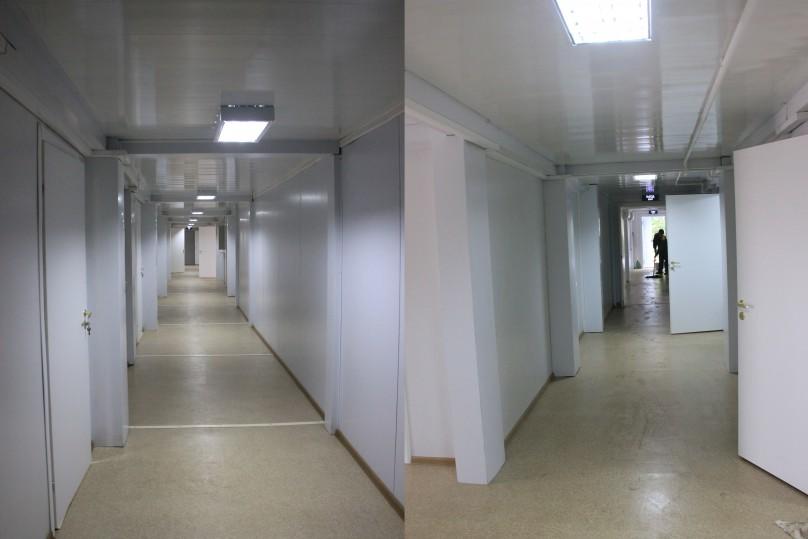 The building corridor