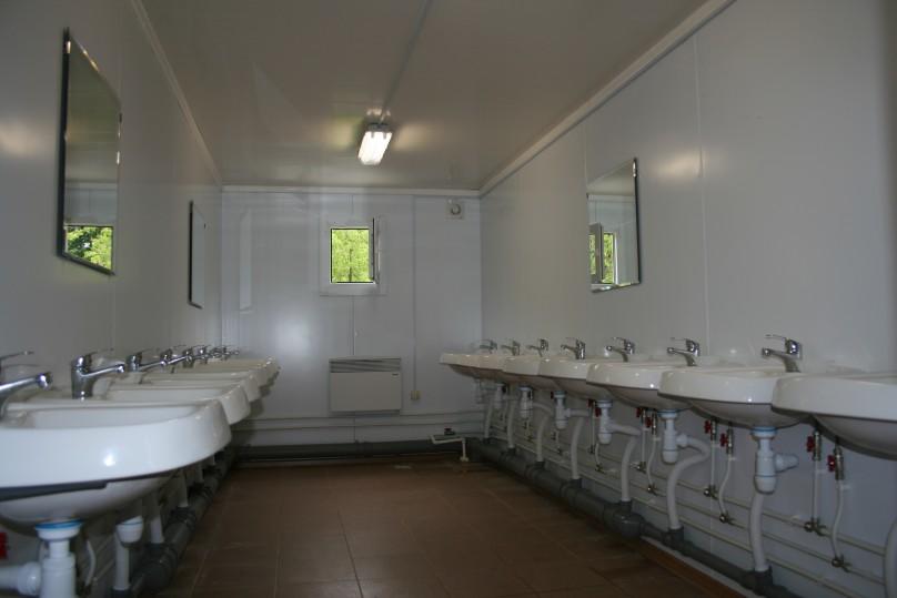 A bathroom with sinks