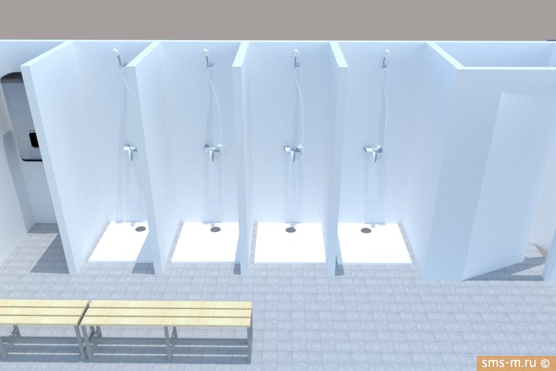 Фото Душевые кабины блока