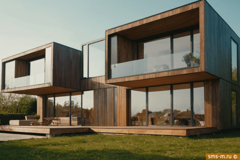 Фото Модульный дом 185 м² с панорамным остеклением