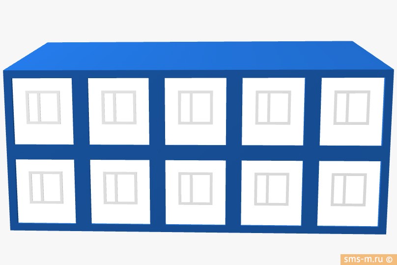 Фото Основной фасад модульного здания
