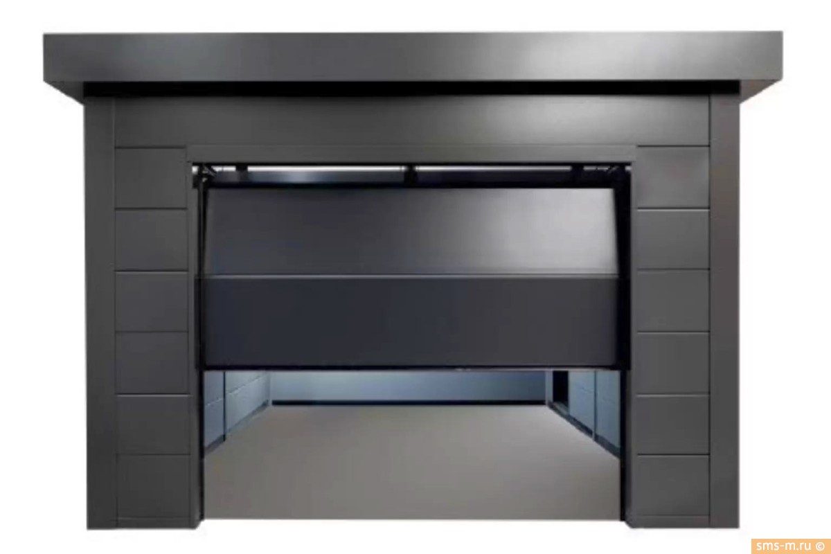 Фото Гараж оснащен автоматической дверью