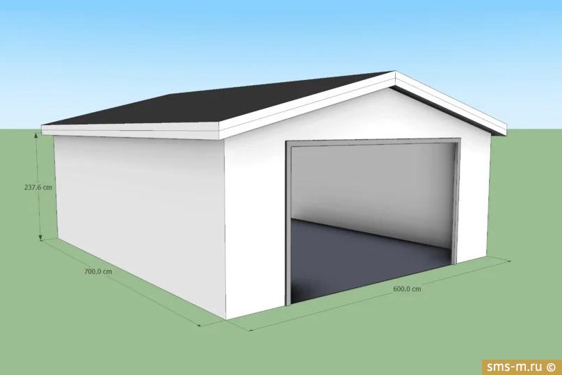 Фото Схема гаража из сэндвич панелей для легкого грузовика
