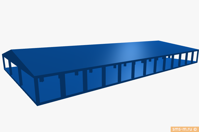 Фото Каркас столовой на 200 человек цвет RAL 7044