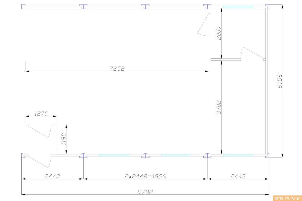 Фото Планировка модульного штаба из 4х блоков