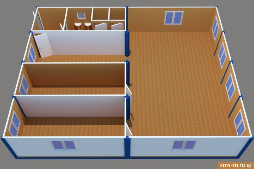 Фото В здании много света за счет большого числа окон