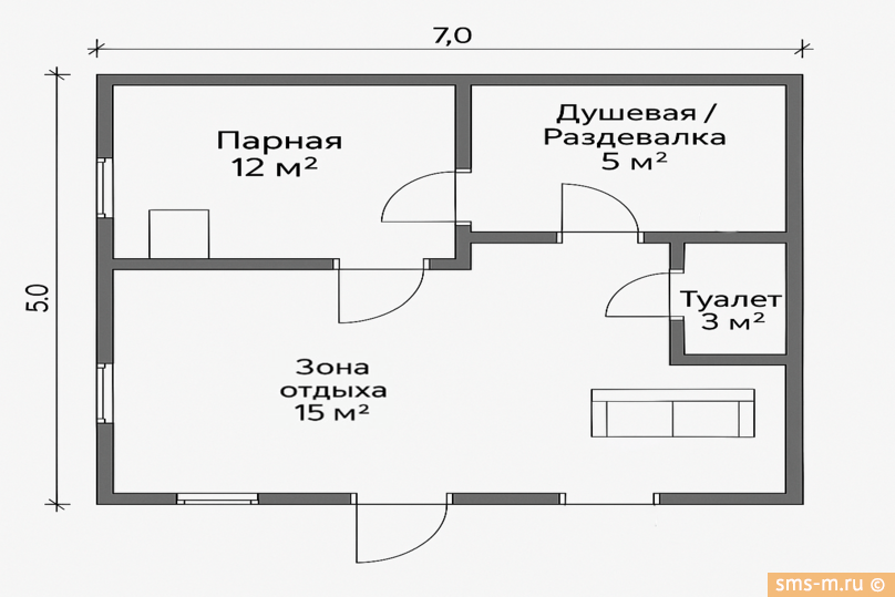 Фото Планировка бани 35 кв. м
