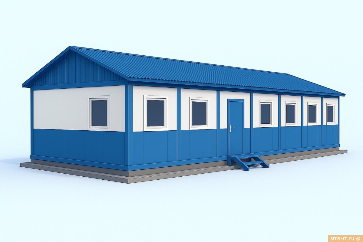 Фото Здание модульного штаба состоит из 7 блоков