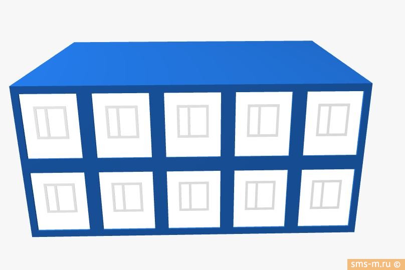 Фото Фронтальный фасад штаба из 20 блоков