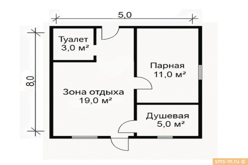 Фото Планировка бани 40 кв. м