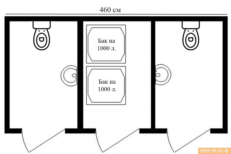 Фото Автономный модульный туалет для мужчин и женщин