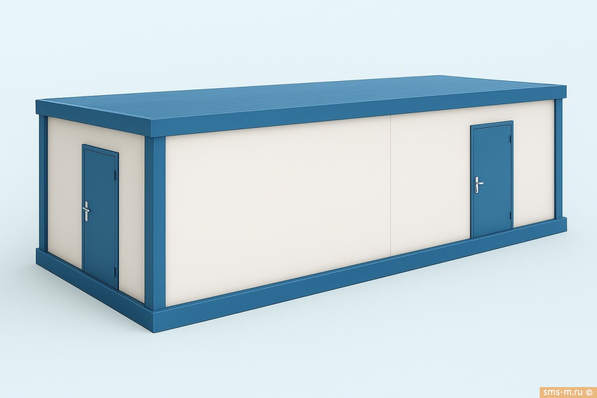 Фото Внешний вид туалетного блока на 5 кабинок