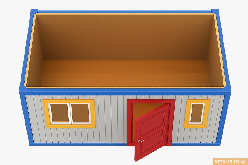 Фото Блок-контейнер из профнастила вид сверху