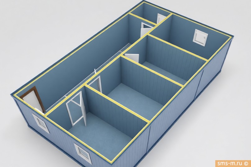 Фото Модульный офис на 84 м2 сбоку