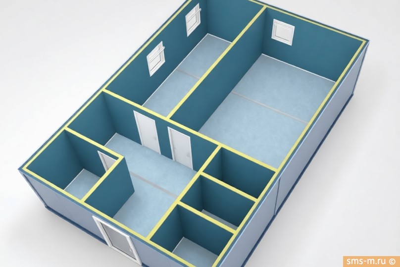 Фото Модульный офис на 98 м2 сбоку