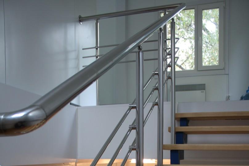 Handrail stairs and the entrance to the second floor
