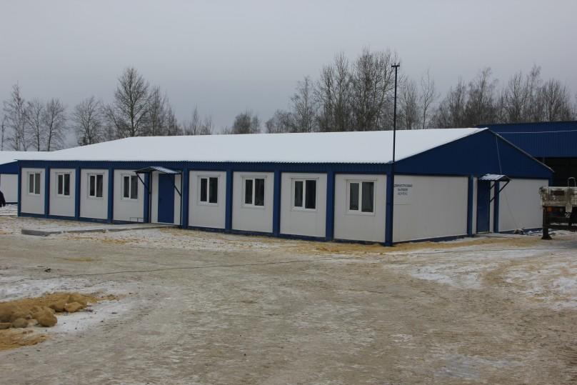 An administrative building of the camp