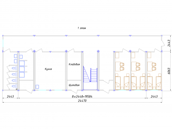 Фото Dormitory for 40 persons - 1st floor