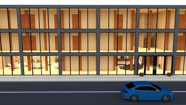 Фото Большие стеклянные входные двери без лишних рамок