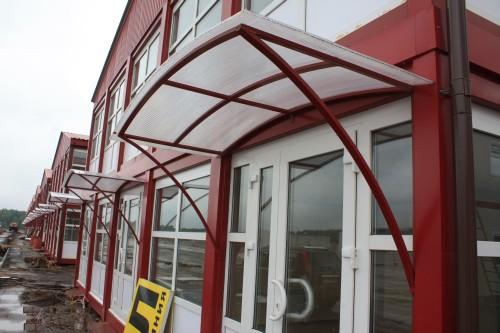 Фото Сanopy made of rolled tubes