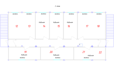 Фото Administrative building 22 modules - 2 floor layout