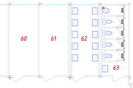 Фото Three-storey dorm layout - 2nd floor