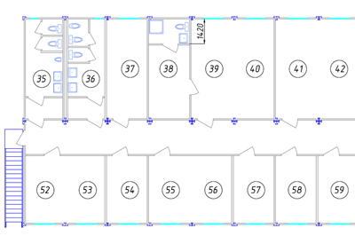Фото Construction site office 68 modules - 2 floor layout